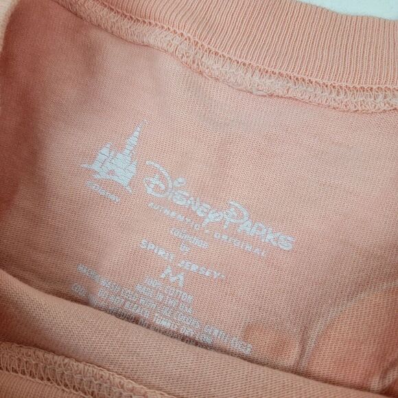 Disney Walt Disney World Spirit Jersey Peach Pink Rose Gold Puffy Logo Glitter M - Picture 5 of 10